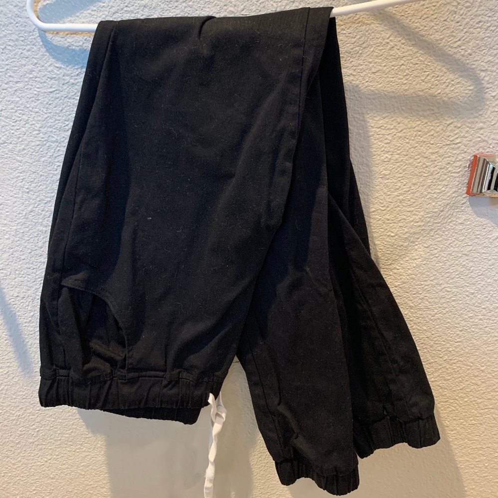 Black Cotton Joggers